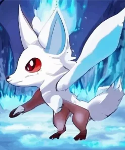 Blue And White Fox Pokemon Diamond Painting