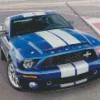 Blue And White Mustang Car Diamond Painting