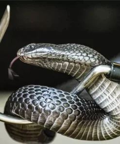 Blue Bellied Black Snake Diamond Painting