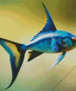 Blue Black And Yellow Fish Diamond Painting