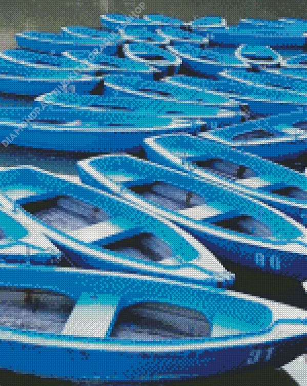 blue boats Diamond Paints Blue Boats Diamond Painting