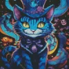 Blue Cheshire Cat Diamond Painting