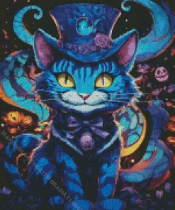 Blue Cheshire Cat Diamond Painting