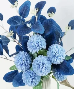 Blue Chrysanthemum Bouquet Diamond Painting