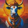 Blue Cow Animal Diamond Painting