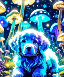Blue Dog Animal Diamond Painting