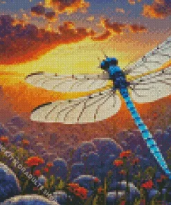 Blue Dragonfly Diamond Painting