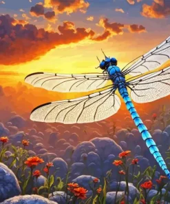 Blue Dragonfly Diamond Painting