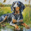 Blue English Coonhound Diamond Painting