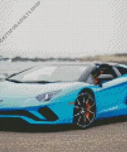 Blue Lamborghini Diamond Painting