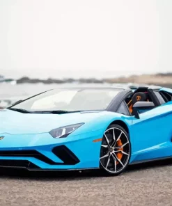 Blue Lamborghini Diamond Painting