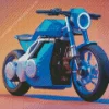 Blue Motorcycle Diamond Painting