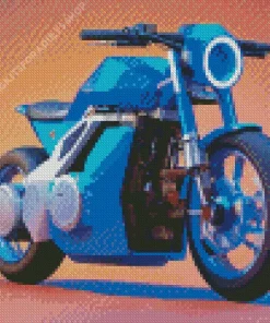 Blue Motorcycle Diamond Painting
