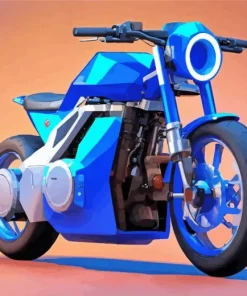 Blue Motorcycle Diamond Painting