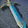 Blue Sword Diamond Painting