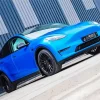 Blue Tesla Car Diamond Painting
