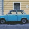 Blue Trabant Car Diamond Painting