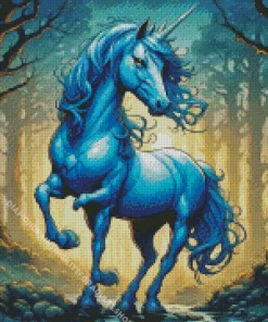 Blue Unicorn Diamond Painting