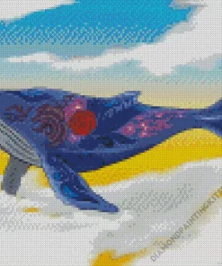 Blue Whale Art Diamond Painting