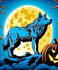 Blue Wolf Art Diamond Painting