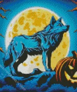 Blue Wolf Art Diamond Painting