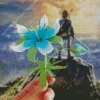 Blue Zelda Flower Diamond Painting