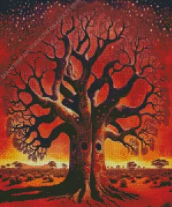Boab Tree Art Diamond Painting