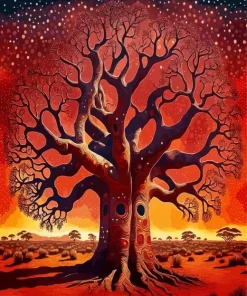 Boab Tree Art Diamond Painting
