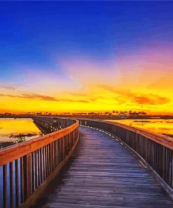 Boardwalk Sunset Diamond Painting