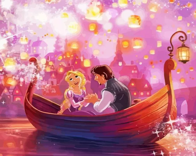 boat from tangled Diamond By Numbers Boat From Tangled Diamond Painting