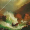 Boat In Storm Diamond Painting