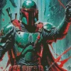 Boba Fett Illustration Diamond Painting