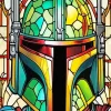 Boba Fett Stained Glass Diamond Painting