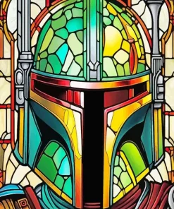 Boba Fett Stained Glass Diamond Painting