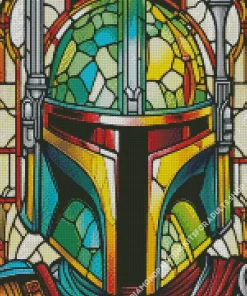 Boba Fett Stained Glass Diamond Painting