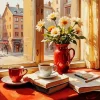 Books And Coffee Diamond Painting