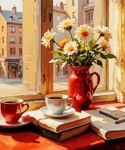 Books And Coffee Diamond Painting