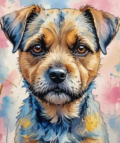 Border Terrier Dog Art Diamond Painting