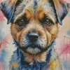 Border Terrier Dog Art Diamond Painting