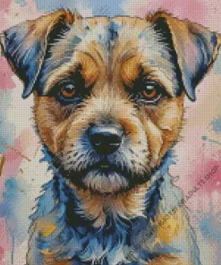 Border Terrier Dog Art Diamond Painting