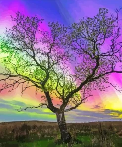 Borealis Dead Tree Diamond Painting