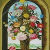 Bosschaert Vase With Flowers In A Window Diamond Painting