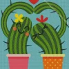 Cactus Heart Diamond Painting