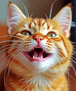 Cat Smiling Diamond Painting