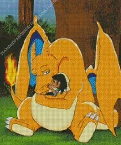 Charizard Hugging Diamond Painting