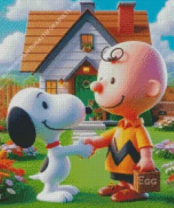Charlie And Snoopy Diamond Painting