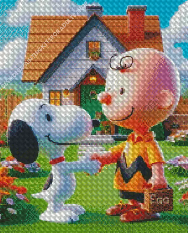 charlie and snoopy Diamond By Numbers Charlie And Snoopy Diamond Painting
