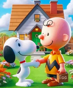 Charlie And Snoopy Diamond Painting