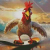Chicken Surfing Diamond Painting