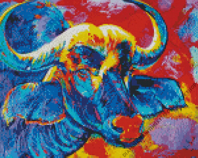 colorful buffalo Diamond Dotz Colorful Buffalo Diamond Painting